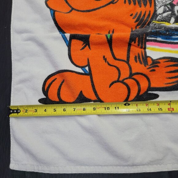 1978 Garfield The Cat Big Kahuna Beach Bath Towel Surf Cartoon‎ Vtg - Picture 13 of 16